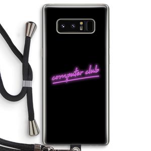 CaseCompany Vice Black: Samsung Galaxy Note 8 Transparant Hoesje met koord