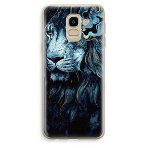 CaseCompany Darkness Lion: Samsung Galaxy J6 (2018) Transparant Hoesje