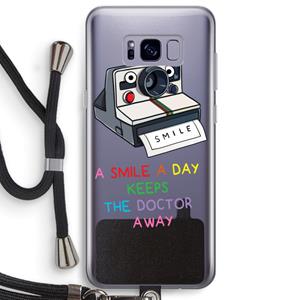 CaseCompany Smile: Samsung Galaxy S8 Plus Transparant Hoesje met koord