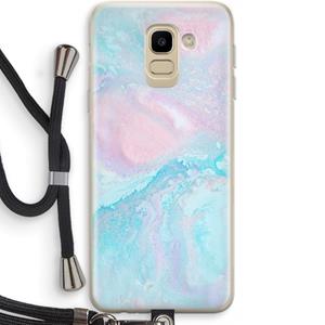 CaseCompany Fantasie pastel: Samsung Galaxy J6 (2018) Transparant Hoesje met koord