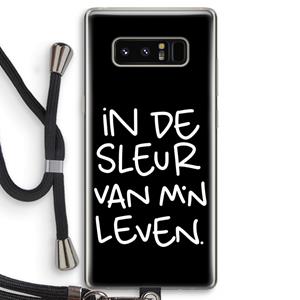 CaseCompany De Sleur: Samsung Galaxy Note 8 Transparant Hoesje met koord