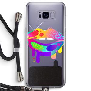 CaseCompany Lip Palette: Samsung Galaxy S8 Plus Transparant Hoesje met koord