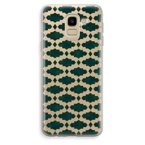 CaseCompany Moroccan tiles: Samsung Galaxy J6 (2018) Transparant Hoesje
