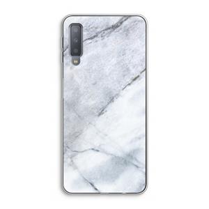 CaseCompany Witte marmer: Samsung Galaxy A7 (2018) Transparant Hoesje