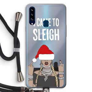 CaseCompany Came To Sleigh: Samsung Galaxy A20s Transparant Hoesje met koord