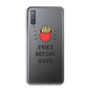 CaseCompany Fries before guys: Samsung Galaxy A7 (2018) Transparant Hoesje