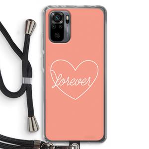 CaseCompany Forever heart: Xiaomi Redmi Note 10 Pro Transparant Hoesje met koord
