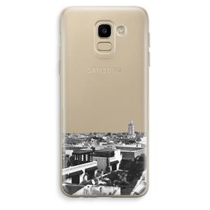 CaseCompany Marrakech Skyline : Samsung Galaxy J6 (2018) Transparant Hoesje