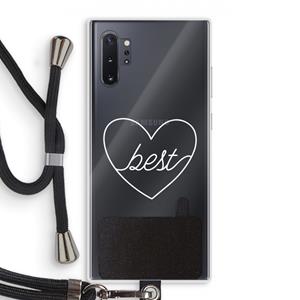 CaseCompany Best heart pastel: Samsung Galaxy Note 10 Plus Transparant Hoesje met koord