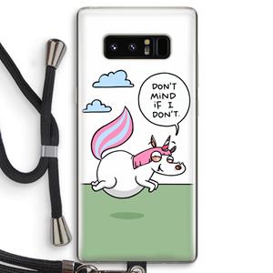 CaseCompany Unicorn: Samsung Galaxy Note 8 Transparant Hoesje met koord