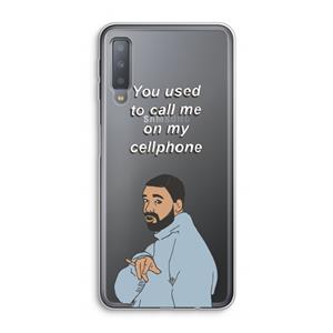 CaseCompany Hotline bling: Samsung Galaxy A7 (2018) Transparant Hoesje