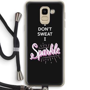 CaseCompany Sparkle quote: Samsung Galaxy J6 (2018) Transparant Hoesje met koord