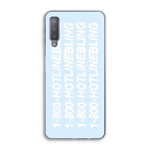 CaseCompany Hotline bling blue: Samsung Galaxy A7 (2018) Transparant Hoesje