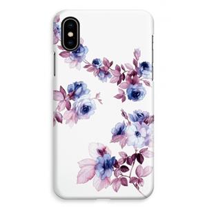 CaseCompany Waterverf bloemen: iPhone XS Max Volledig Geprint Hoesje