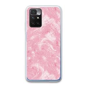 CaseCompany Abstract Painting Pink: Xiaomi Redmi 10 Transparant Hoesje
