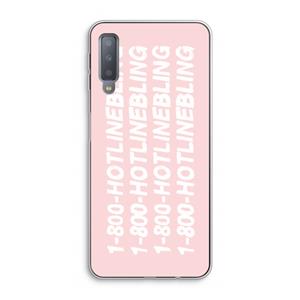 CaseCompany Hotline bling pink: Samsung Galaxy A7 (2018) Transparant Hoesje