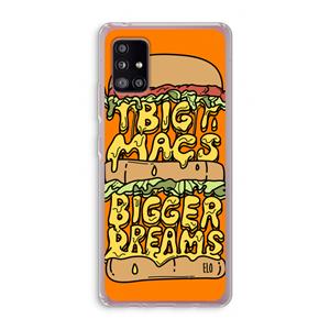 CaseCompany Big Macs Bigger Dreams: Samsung Galaxy A51 5G Transparant Hoesje
