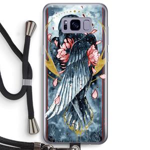 CaseCompany Golden Raven: Samsung Galaxy S8 Plus Transparant Hoesje met koord