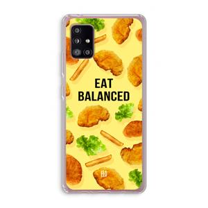 CaseCompany Eat Balanced: Samsung Galaxy A51 5G Transparant Hoesje