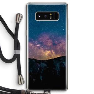 CaseCompany Travel to space: Samsung Galaxy Note 8 Transparant Hoesje met koord