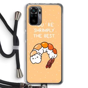 CaseCompany You're Shrimply The Best: Xiaomi Redmi Note 10 Pro Transparant Hoesje met koord