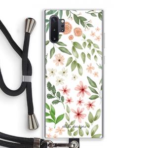 CaseCompany Botanical sweet flower heaven: Samsung Galaxy Note 10 Plus Transparant Hoesje met koord