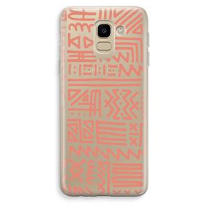 CaseCompany Marrakech Pink: Samsung Galaxy J6 (2018) Transparant Hoesje