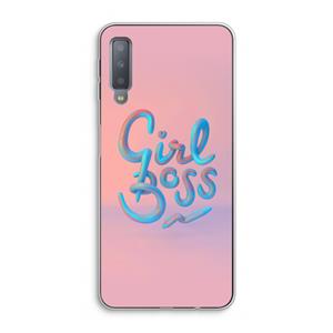 CaseCompany Girl boss: Samsung Galaxy A7 (2018) Transparant Hoesje