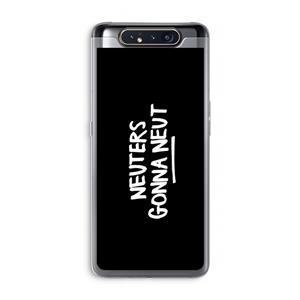 CaseCompany Neuters (zwart): Samsung Galaxy A80 Transparant Hoesje