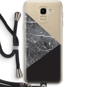 CaseCompany Combinatie marmer: Samsung Galaxy J6 (2018) Transparant Hoesje met koord