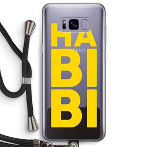 CaseCompany Habibi Blue: Samsung Galaxy S8 Plus Transparant Hoesje met koord