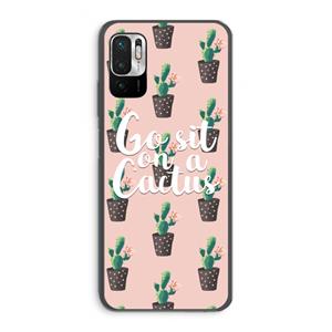 CaseCompany Cactus quote: Xiaomi Redmi Note 10 5G Transparant Hoesje
