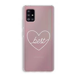 CaseCompany Best heart pastel: Samsung Galaxy A51 5G Transparant Hoesje