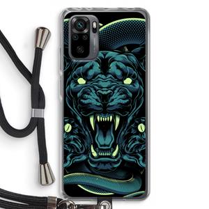CaseCompany Cougar and Vipers: Xiaomi Redmi Note 10 Pro Transparant Hoesje met koord