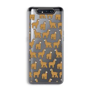CaseCompany Alpacas: Samsung Galaxy A80 Transparant Hoesje