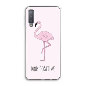 CaseCompany Pink positive: Samsung Galaxy A7 (2018) Transparant Hoesje