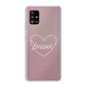 CaseCompany Forever heart pastel: Samsung Galaxy A51 5G Transparant Hoesje