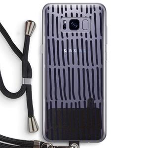 CaseCompany Moroccan stripes: Samsung Galaxy S8 Plus Transparant Hoesje met koord