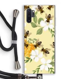 CaseCompany No flowers without bees: Samsung Galaxy Note 10 Plus Transparant Hoesje met koord