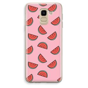 CaseCompany Watermeloen: Samsung Galaxy J6 (2018) Transparant Hoesje