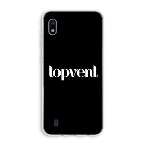 CaseCompany Topvent Zwart: Samsung Galaxy A10 Transparant Hoesje