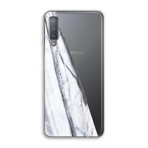 CaseCompany Gestreepte marmer: Samsung Galaxy A7 (2018) Transparant Hoesje