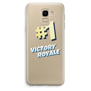 CaseCompany Victory Royale: Samsung Galaxy J6 (2018) Transparant Hoesje