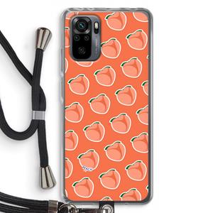 CaseCompany Just peachy: Xiaomi Redmi Note 10 Pro Transparant Hoesje met koord