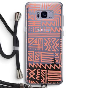 CaseCompany Marrakech Pink: Samsung Galaxy S8 Plus Transparant Hoesje met koord