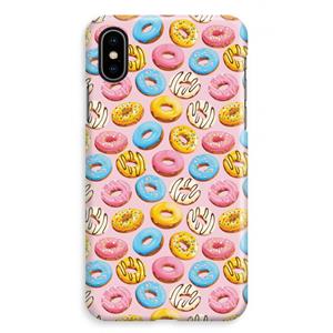 CaseCompany Pink donuts: iPhone XS Max Volledig Geprint Hoesje