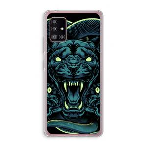 CaseCompany Cougar and Vipers: Samsung Galaxy A51 5G Transparant Hoesje