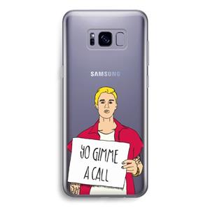 CaseCompany Gimme a call: Samsung Galaxy S8 Transparant Hoesje