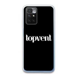 CaseCompany Topvent Zwart: Xiaomi Redmi 10 Transparant Hoesje