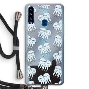 CaseCompany Octopussen: Samsung Galaxy A20s Transparant Hoesje met koord